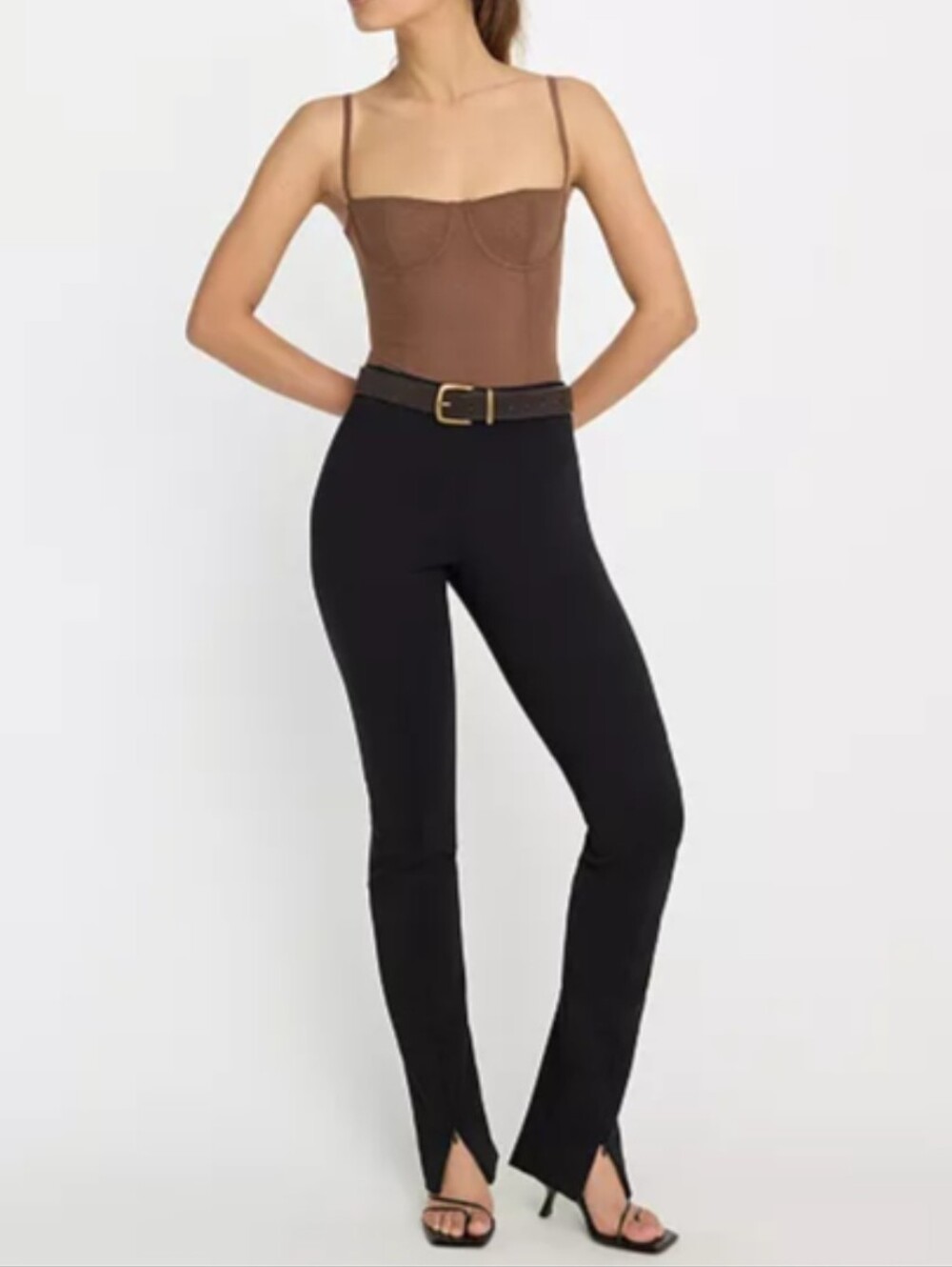 Good American The Boss Skinny Pants w Ankle Zips